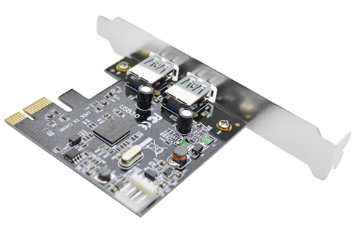 2 Port USB 3.0 Superspeed PCI Express Card - Back