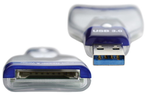 USB 3.0 SDXC Card Reader / Writer - Front and Back