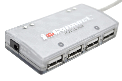 4 Port Mini USB 2.0 Hub - Side