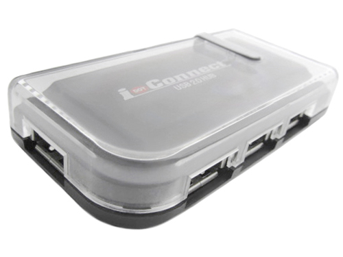 4 Port USB 2.0 Crystal Hub - Side
