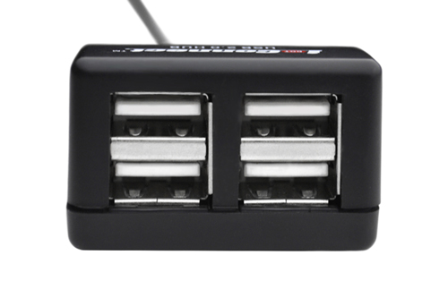 4 Port USB 2.0 Mini Hub - Bottom Port View
