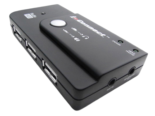 3 Port USB 2.0 Dual Channel VoIP Hub - Sides