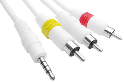 Premium Audio / Video RCA Composite Cable Adapter for iPod