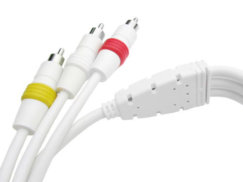 Premium Audio / Video RCA Composite Cable Adapter for iPod™ Close Up