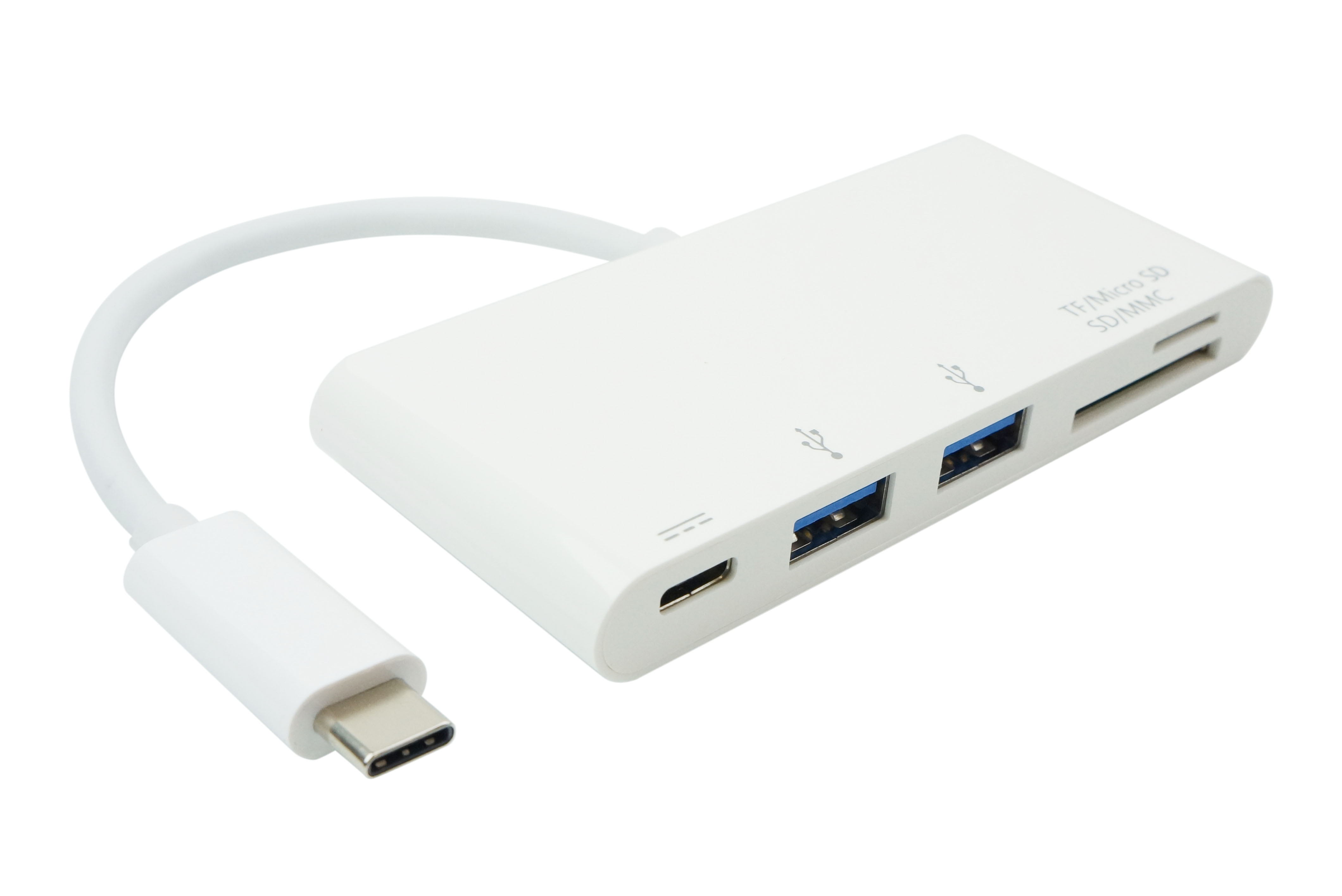USB 3.1 Type-C to Micro SD/TF + Type-CF (PD) + 2 X USB 3.0 Hub