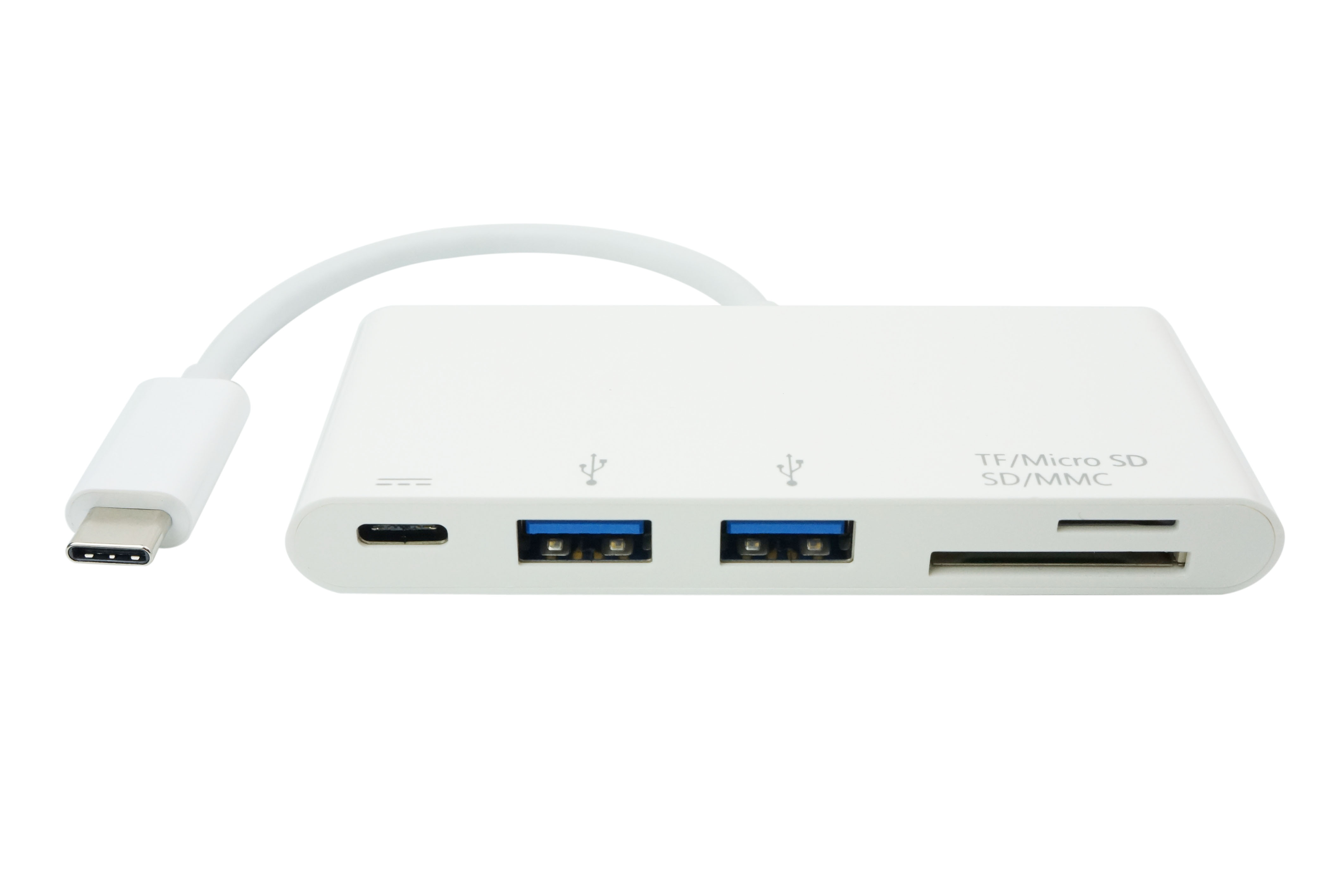 USB 3.1 Type-C to Micro SD/TF + Type-CF (PD) + 2 X USB 3.0 Hub