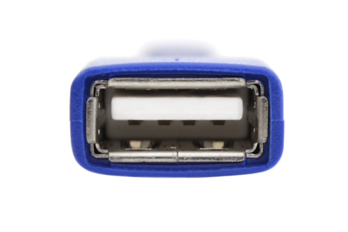 USB OTG to USB Cable Adapter - Black and Blue - USB Port