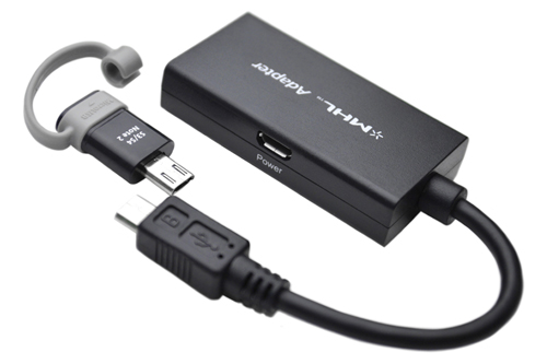 MHL™ Micro USB to HDMI™ Connector with S3/4 and Note 2/3 Adapter