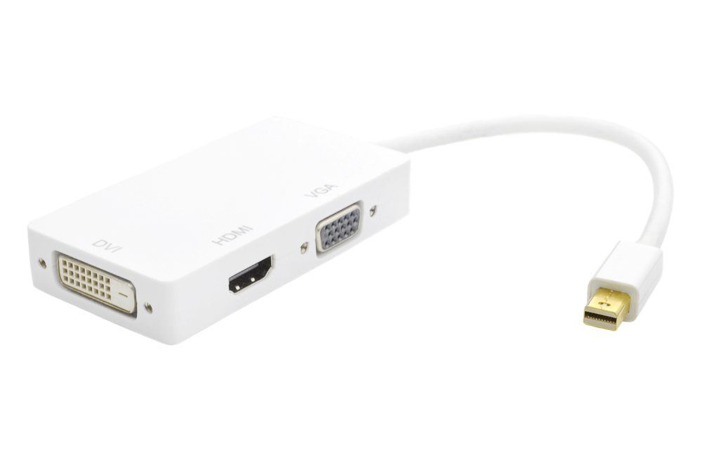 Mini Display Port to HDMI / DVI / VGA (3-in-1) Adapter